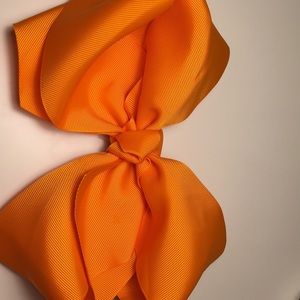Orange 8 inch hair bow